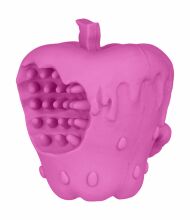 Mr.Kranch - Игрушка для собак, Яблоко с пищалкой, 10 см, Розовая с ароматом бекона