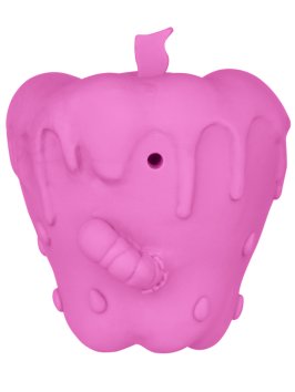 Mr. Kranch - Игрушка для собак, Яблоко с пищалкой, 10 см, Розовая с ароматом бекона
