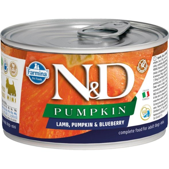 Farmina N&amp;amp;D Pumpkin - Консервы для собак мелких пород, Ягнёнок с Тыквой и Черникой 140 гр