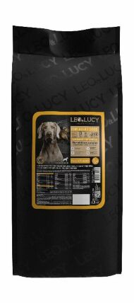 Leo & Lucy Holistic - Сухой корм для собак крупных пород,в том числе для пожилых, Утка с тыквой, 4.5 кг