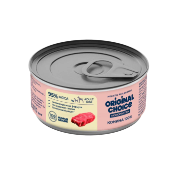 Original Сhoice Monoprotein (Монопротеин) Mini - Консервированный корм для собак мелких пород, Конина 100 гр