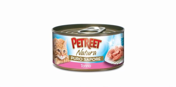 Petreet - Консервы для кошек кусочки тунца в рыбном супе 70 г