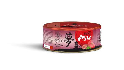 Prime Asia - Консервы для кошек, тунец с осьминогом в желе, 85 гр