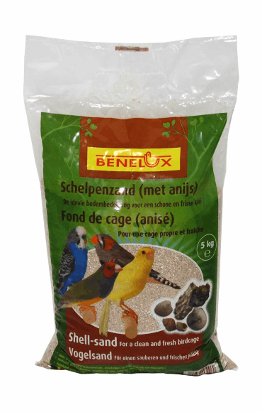 Benelux Brown shell sand - Песок из ракушек для птиц, коричневый 5кг