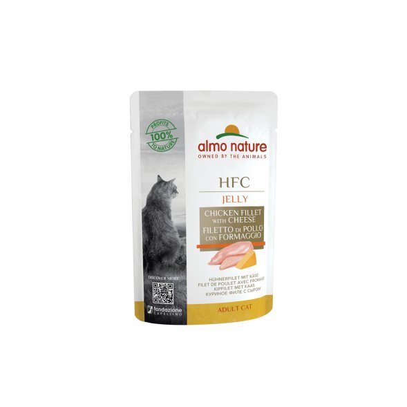 Almo Nature HFC Cuisine - паучи для кошек с куриным филе и сыром 55гр