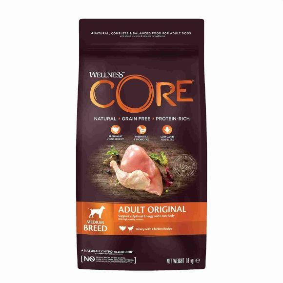 Wellness Core Adult Medium - Корм из индейки с курицей для взрослых собак средних пород