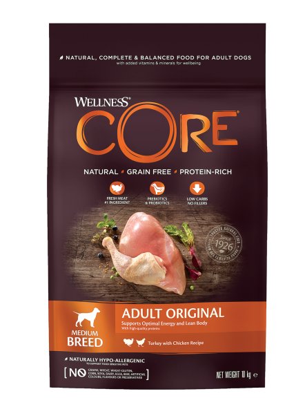 Core - Корм из индейки с курицей для взрослых собак средних пород