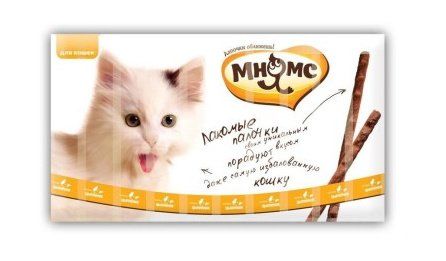 Мнямс - Лакомые палочки 13,5 см для кошек с цыпленком и печенью 10х5 г