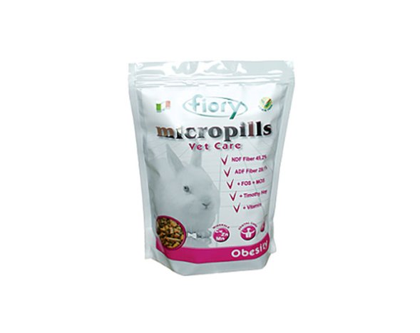 Fiory - Micropills Vet Care Obesity корм для карликовых кроликов против ожирения 850 г