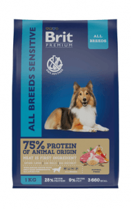 Brit - Сухой корм для собак всех пород с чувствительным пищеварением, с Ягненком и Индейкой