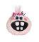 Rogz Grinz Plush - Плюшевый мяч для щенков с принтом зубы, малый