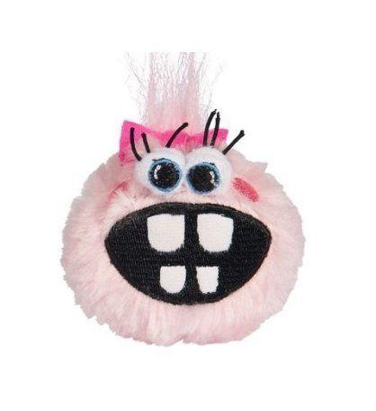 Rogz Grinz Plush - Плюшевый мяч для щенков с принтом зубы, малый
