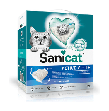 Sani Cat - Белоснежный ультракомкующийся наполнитель без аромата
