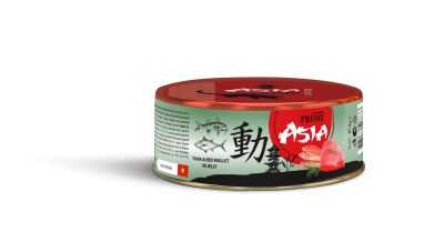 Prime Asia - Консервы для кошек, Тунец с Красной Кефалью, в желе, 85 гр