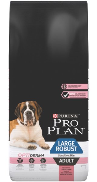 Pro Plan Sensitive - Сухой корм для собак крупных пород с лососем 14 кг (Large Adult Robust Skin Salmon)