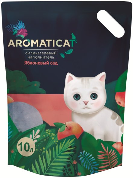 AromatiCat Яблоневый сад - Силикагелевый наполнитель для кошачьего туалета с ароматом