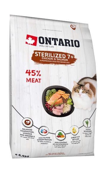 14224.580 Ontario Sterilised 7+ - Syhoi korm dlya pojilih sterilizovannih koshek kypit v zoomagazine «PetXP» Ontario Sterilised 7+ - Сухой корм для пожилых стерилизованных кошек