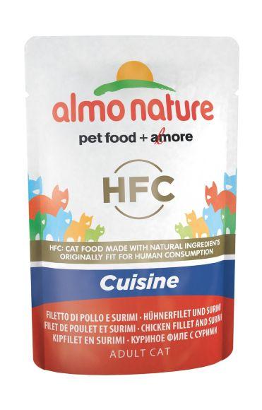 Almo Nature HFC Cuisine - паучи для кошек с куриным филе и крабом 55гр