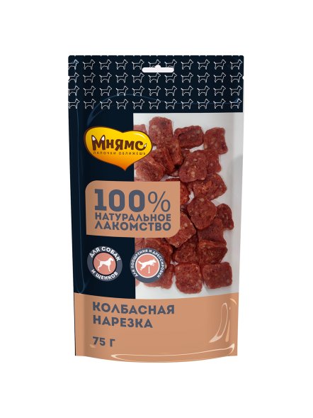 Мнямс - Лакомство для собак, Колбасная нарезка, 75г