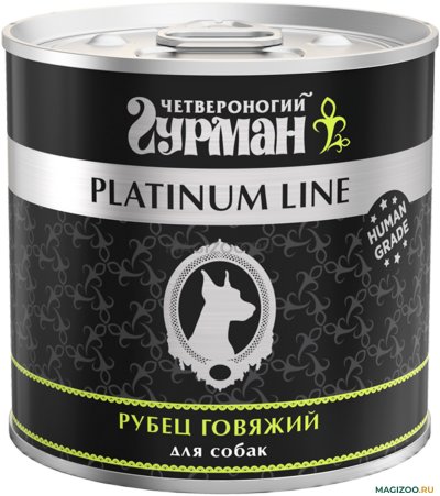 Четвероногий Гурман - платинум - Консервы для собак, рубец говяжий в желе 525 г