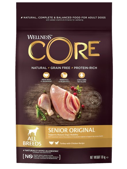 Core - Корм из индейки с курицей для пожилых собак всех пород