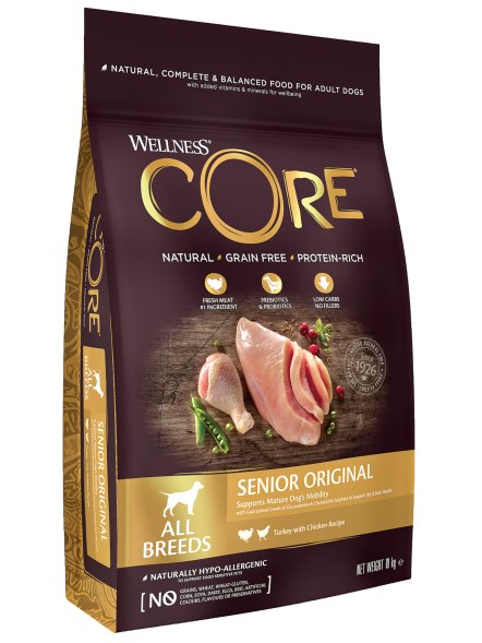 Core - Корм из индейки с курицей для пожилых собак всех пород