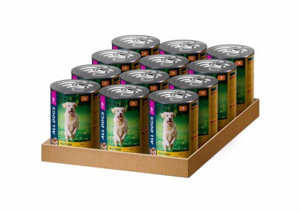 All Dogs - Консервы для собак, тефтельки с индейкой в соусе 415гр