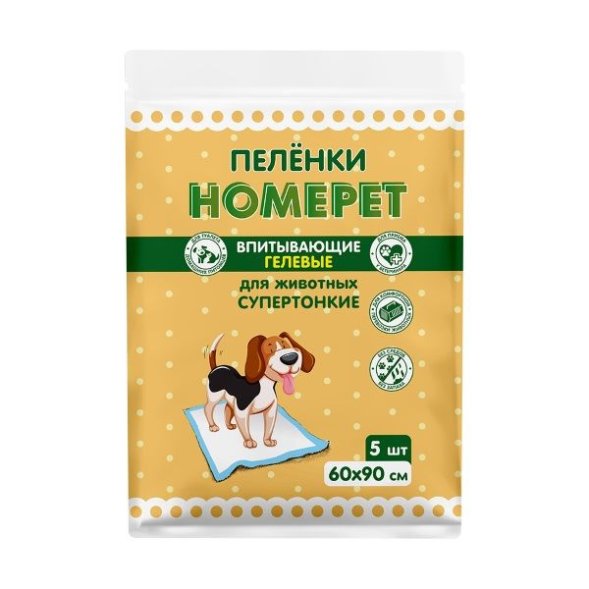 Homepet - Впитывающие пеленки для животных гелевые, 60х90см