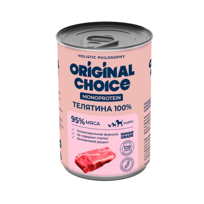 Original Сhoice Monoprotein (Монопротеин) Puppy - Консервированный корм для щенков, Телятина 340 гр