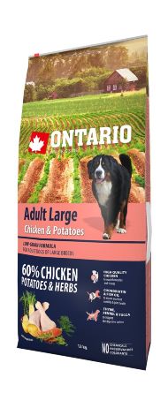 Ontario Adult Large Chicken & Potatoes – Сухой корм для собак крупных пород с курицей и картофелем