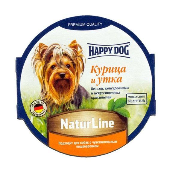 Happy Dog - Нежный мясной паштет для собак - утка и курица 85 гр