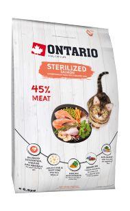 Ontario Sterilised - Сухой корм для стерилизованных кошек с лососем