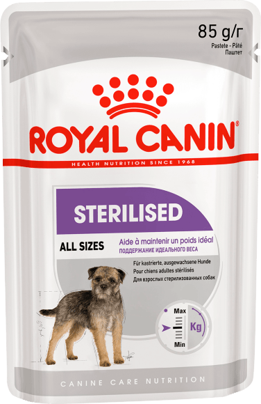 14777.580 Royal Canin Sterilised - Pashtet dlya sterilizovannih sobak 85gr kypit v zoomagazine «PetXP» Royal Canin Sterilised - Паштет для стерилизованных собак 85гр