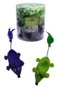 Papillon - Игрушка для кошек Плюшевые мышки, зеленые и фиолетовые