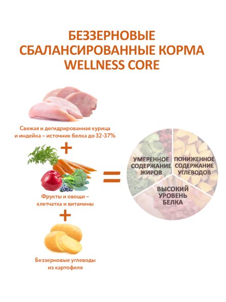 Core - Корм из индейки с курицей для щенков мелких и средних пород