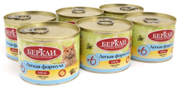 Беркли - Консервы для кошек №6 Легкая формула 200 гр