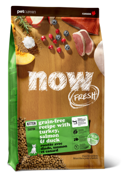 Now Fresh Kitten - Сухой беззерновой корм для котят, с индейкой, лососем и уткой
