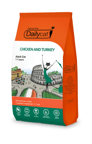 Daily Cat Casual line Chicken and Turkey - Сухой корм для взрослых кошек, с курицей и индейкой