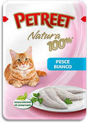 Petreet - Паучи для кошек Белая рыба 85 г