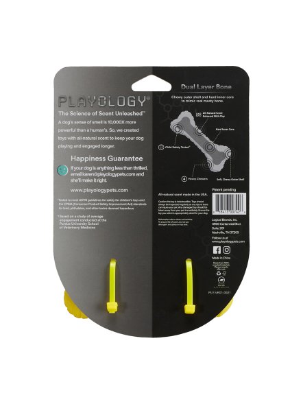 Playology - Двухслойная жевательная косточка DUAL LAYER BONE для собак средних пород, с Ароматом Курицы