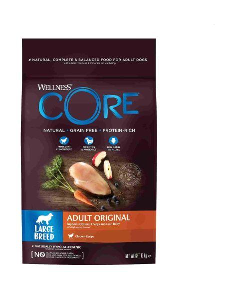 Wellness Core Adult Large - Корм для взрослых собак крупных пород, с курицей 10 кг