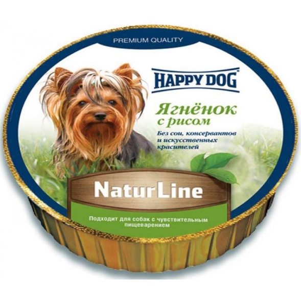 Happy dog - Нежный мясной паштет для собак - ягненок и рис 85 гр