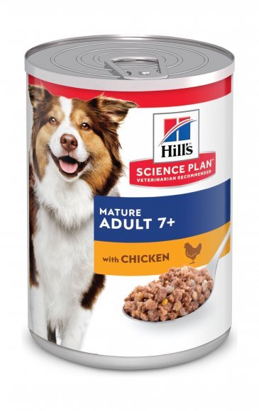 Hill's Science Plan Mature Adult/Senior 7+ - Консервы для пожилых собак с курицей 370 гр