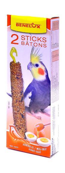 Benelux Seedsticks Honey/Eggs - Лакомые палочки с яйцом и медом для длиннохвостых попугаев