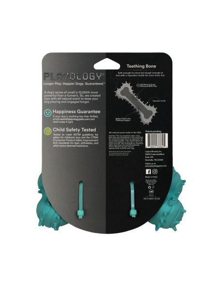 Playology - Дентальная жевательная косточка PUPPY TEETHING BONE для щенков 4-8 месяцев с ароматом