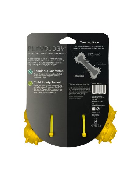 Playology - Дентальная жевательная косточка PUPPY TEETHING BONE для щенков 4-8 месяцев с ароматом