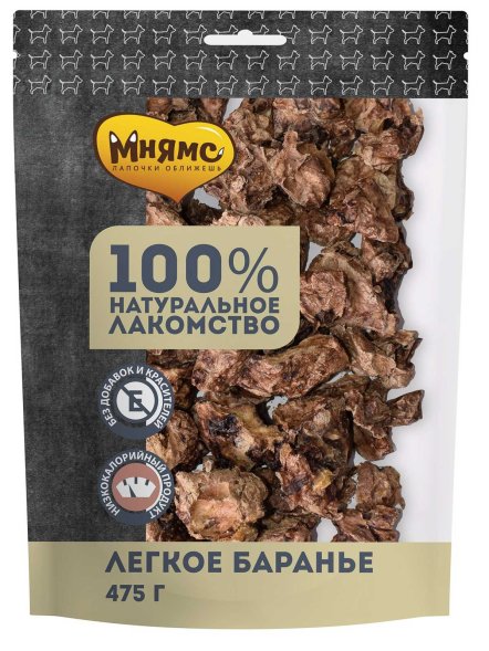 Мнямс - Лакомство для собак, Легкое баранье, 475г