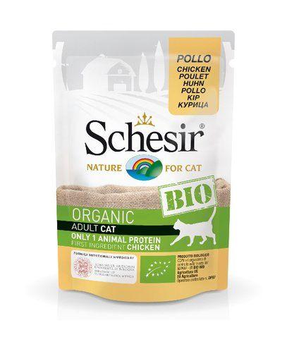 Schesir Bio - паучи для кошек с курицей 85гр