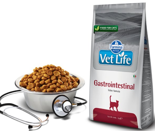 Farmina Vet Life Gastrointestinal - Лечебный корм для кошек с проблемами ЖКТ