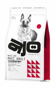 AJO Maxi Adult - Сухой корм для взрослых собак крупных пород с олениной, индейкой и гречкой